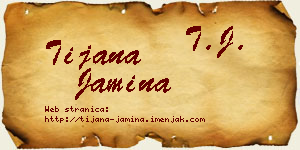 Tijana Jamina vizit kartica